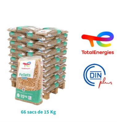 PALETTE – GRANULÉS DE BOIS TOTALENERGIES – 66 SACS DE 15 KG
