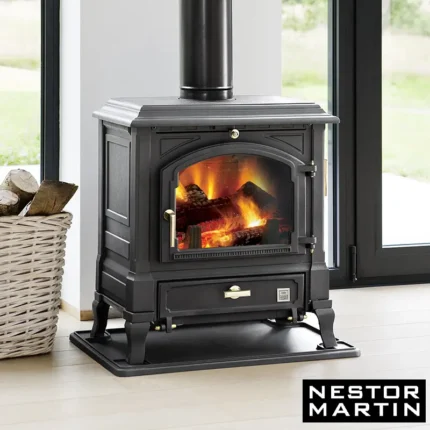 Poêle à bois Nestor Martin vintage fonte noire – HARMONY III 12 kW