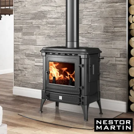 Poêle à bois Nestor Martin vintage fonte noir – STANFORD 9 8 kW