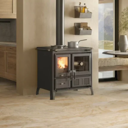 Cuisinière à bois GARDENIA 5.0 Steel - 12 Kw