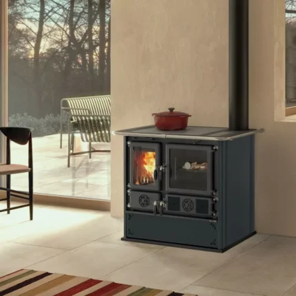 Cuisinière à bois Rosa 5.0 Steel - 8,8 Kw