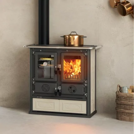 Cuisinière à bois Rosetta Sinistra 5.0 Ceramica - 7,9 Kw